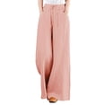 thumbnail image 2 of Baqcunre Women's Solid Color Baggy Plus Size High-Waisted Pants With Pocket,Size S-XXL,Wide Leg Pants Woman,Womens Sweatpants,Women's Pants,Womens Clothes,Color Pink, 2 of 4