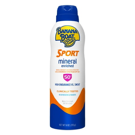 Banana Boat Sport Mineral Enriched Sunscreen Spray SPF 50 , 6 oz
