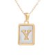 thumbnail image 2 of Collar para mujer, joyería para mujer, collar de acero inoxidable con letras para mujer, oro, titanio 26, collar con colgante inglés., 2 of 4