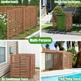 thumbnail image 6 of Wood Outdoor Air Conditioner Fence Screen, 3-Panel Outside Wood Privacy Fence, 32" W x 38" H,Brown, 6 of 7