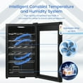 thumbnail image 3 of Garvee 24 Bottle Freestanding Wine Cooler Refrigerator with Glass Door for Bar, Party, Winery, Black, 3 of 8