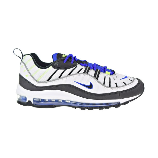 Nike Nike Air Max 98 Men S Running Shoes White Black Racer Blue Volt 103 Walmart Com Walmart Com