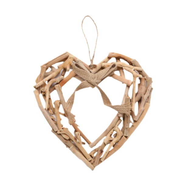 Adorno de madera en forma de corazón, hecho a mano, para colgar en forma de corazón para madres. M