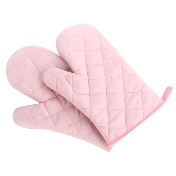 ACDANC Single Kitchen Cooking Microwave Oven Gloves Mitts Pot Pad Heat Proof Protected Pink