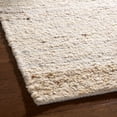 thumbnail image 3 of TOWN & COUNTRY TERRA Montana Textured Border Handcrafted 100% Wool Runner Area Rug, Ivory/Beige, 2'5"x7", 3 of 9