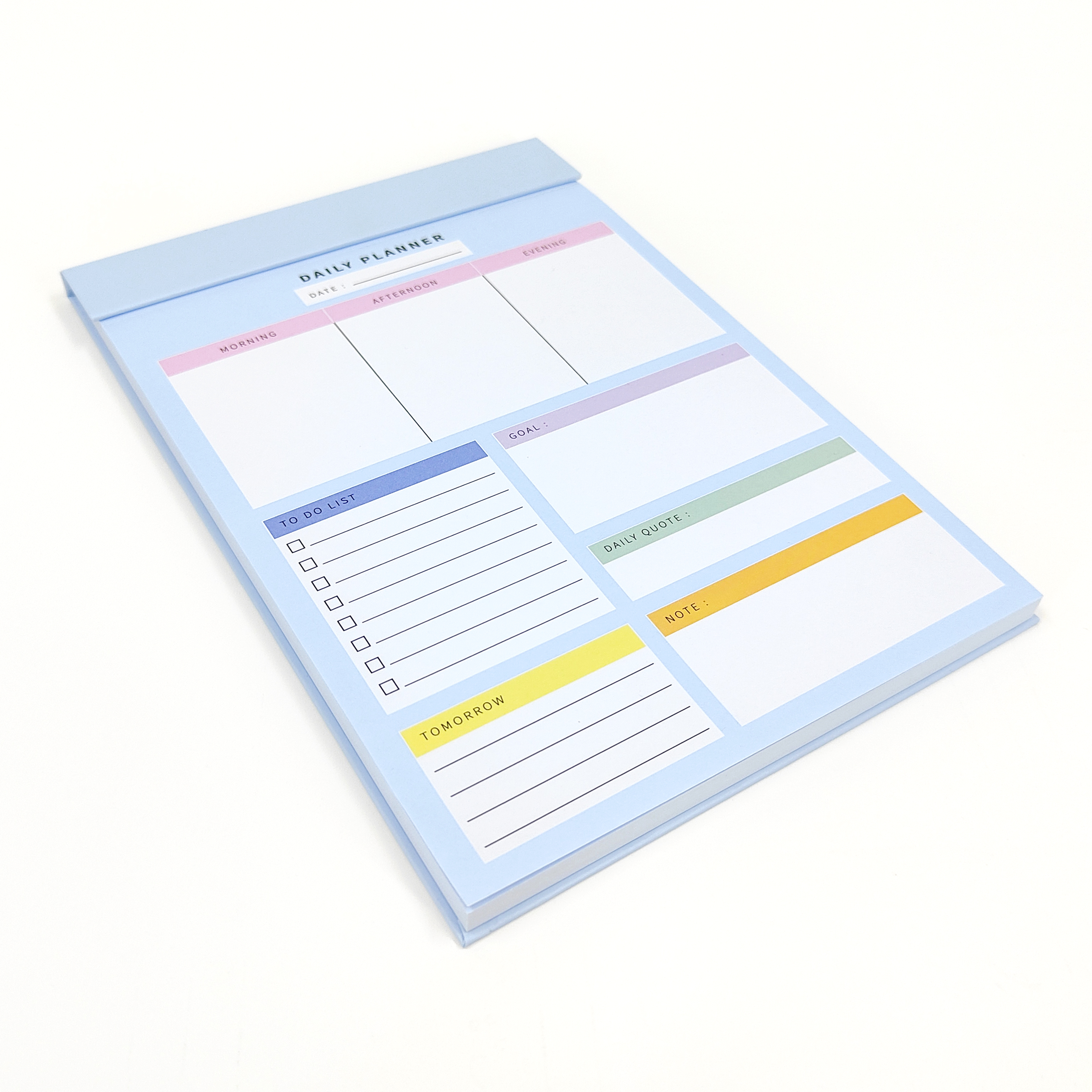 Pen+Gear Undated Daily Planner Pad, 60 Sheets, Multi-Color, 5.8" x 8.3"
