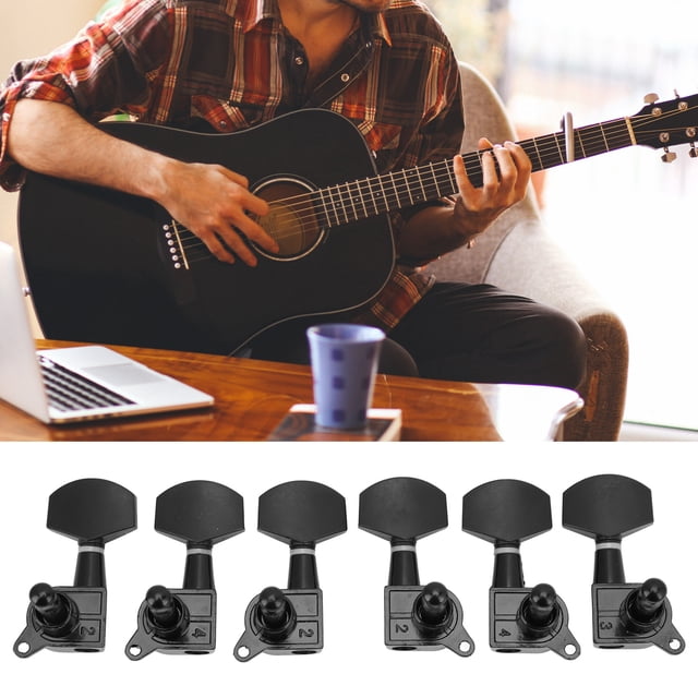 Guitar Tuning Pegs, Compact Zinc Alloy Square Head Tuner Keys Easy Installation Standard Sizes For Acoustic And Electric Guitars