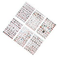 thumbnail image 2 of Juego de 6 hojas de pegatinas autoadhesivas para decoración de uñas con la bandera mexicana., 2 of 14