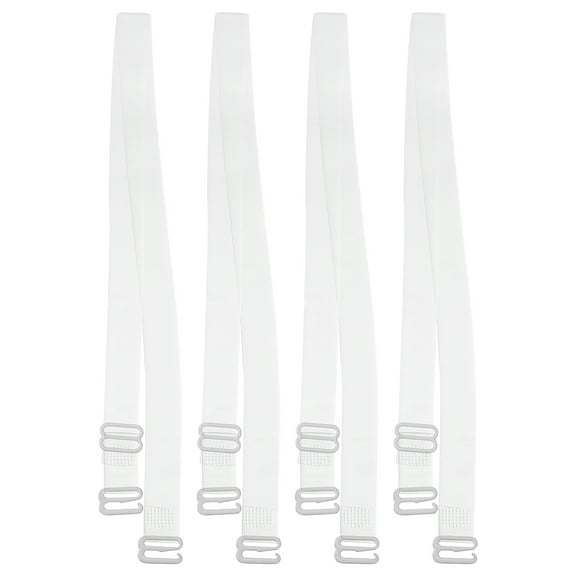 Unique Bargains 2 Pair Non-Slip Adjustable Invisible Clear Bra Shoulder Strap Transparent 10mm