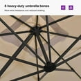 thumbnail image 4 of PURPLE LEAF Parasol Carré Déporté 9x9 Pi pour Terrasse Extérieure, Grand Parasol Suspendu en Aluminium avec Rotation à 360°, Réglable, pour Jardin et Piscine, Beige, 4 of 8