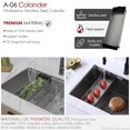 thumbnail image 3 of Stylish 17" Stainless Steel Workstation Over the Sink Colander 'A-06', 3 of 8