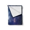 thumbnail image 2 of Space Soft Flannel Fleece Blanket, Magic Sky View with Star and Clouds Celestial Miraculous World Cosmic Expanse Theme, Cozy Plush for Indoor and Outdoor Use, 70" x 90", Blue White, by Ambesonne, 2 of 5