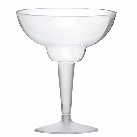 Blown Margarita Glasses - Efavormart 50 Pcs - Clear 12oz Disposable Plastic Margarita Glass - Crystal Collection