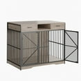 thumbnail image 5 of 44 Inch Dog Crate Furniture,Large Dog Kennel Furniture Indoor,Heavy Duty Dog Kennel End Table with Storage Drawers & 2 Lockable Doors, ndoor Pet Cage for Medium,Small Breeds,Decorative Dog Crate, 5 of 6