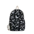 thumbnail image 1 of University Student Backpack Girls' Nylon Bag Without Pendant Short Distance Travel Bag Portable Butterfly Pattern Korean Version black, 1 of 5