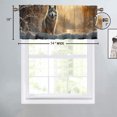 thumbnail image 4 of Wolf Curtain Valances Wild Animals in Winter Mountain Forest Snowflak Natural Landscape Privacy Window Valances for Living Room Kitchen 54 by 18 in, 1 Panel, 4 of 6