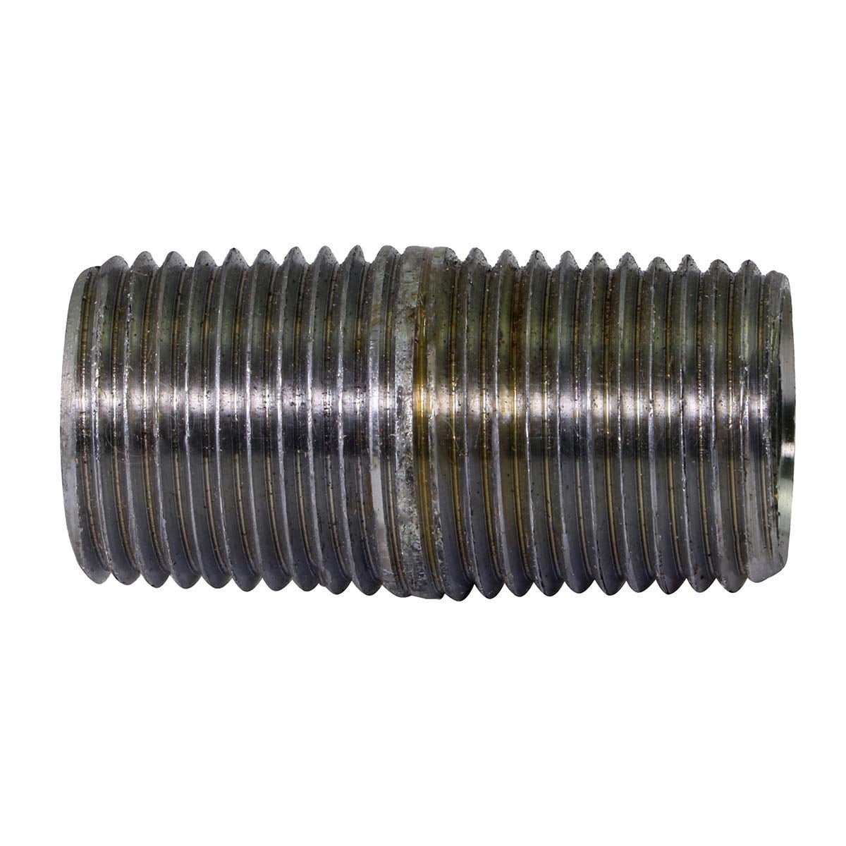 Supply Giant 2-1/2" x 1", Closed Steel Pipe, pre cut Industrial Pipe, Threaded Pipe Nipples and Fittings, Build Vintage DIY Furniture, Galvanized (Pack Of 10)