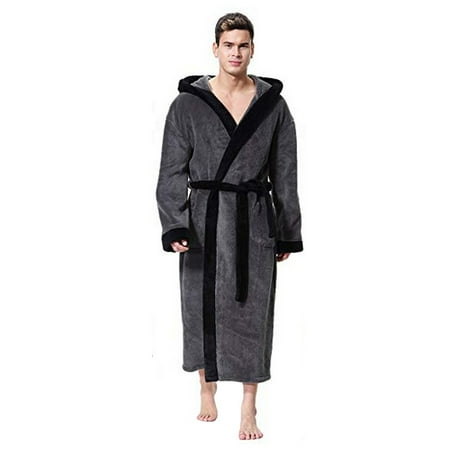 

Bessbest New Intimates Men S Lengthened Patchwork Coralline Plush Shawl Bathrobe Long Sleeved Robe