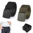 thumbnail image 1 of Cinturón de trabajo para hombres, cinturón para hombres, cinturón de tela de nailon ajustable, sin hebilla de metal, puede pasar rápidamente los controles de seguridad del aeropuerto,, 1 of 5