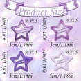 thumbnail image 4 of Purple Sequin Star Hair Clips for Women, 24 Pack Y2K Metal Snap Barrettes, Cute Aesthetic Purple Hair Pins for Girls and Teens, 4 of 7