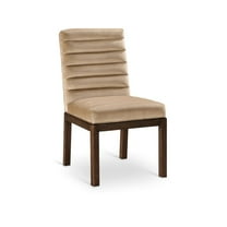 Meridian Furniture Evelyn Beige Velvet Dining Chair