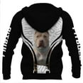 thumbnail image 2 of Sudadera con capucha con estampado 3D de Pitbull, rottweiler, bóxer y teckel para mujer y hombre, chándal de calle, regalo de amor para perros, 2 of 5