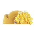 thumbnail image 4 of KLOY2K Top-Rated Women Church Hats with Floral Applique Design, Pillbox Hats Fascinator Tea Caps for Formal Events,Yellow,One Size, 4 of 4