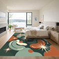 thumbnail image 3 of ODIKA 2'x3' Machine Washable Non-Slip Area Rug, Abstract Dark Green High Traffic Rug, Green, 1170893, 3 of 7