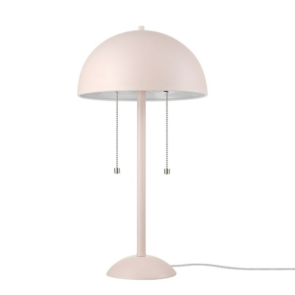 Globe Electric 21" Matte Pink Desk Lamp with Double Pull Chains