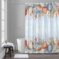 thumbnail image 5 of Colorful Shell Shower Curtains for Bathroom, Ocean Coral Washable Fabric Shower Curtain with Hooks Waterproof Bathroom Decor Sets, 36 x 72 Inches, 5 of 9