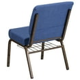 thumbnail image 5 of Flash Furniture Hercules Series 21"W Upholstered Adult Church Chair with Book Rack, Blue, 5 of 11