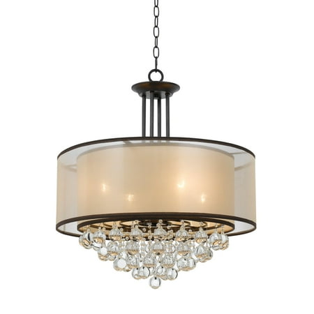 - Cal Lighting Tiffin FX-3644-4 Double Shade Chandelier with Crystals