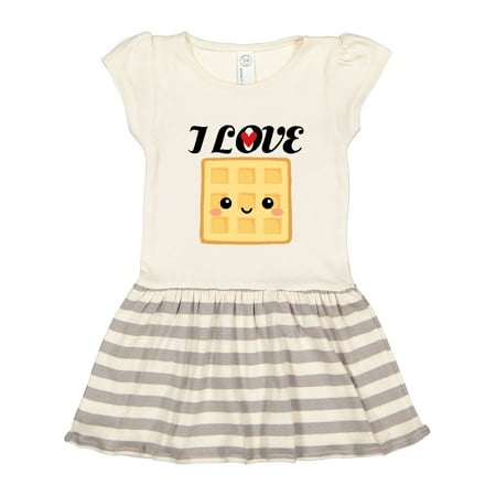 

Inktastic Waffle Lover I Love Waffles Gift Toddler Girl Dress