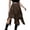 Coffee., variant on Midi Skirts for Women,High Low Skirts,Solid Color Gothic Punk Style Midi Skirt Fashion Streetwear For Summer Season Skirts