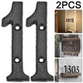 thumbnail image 1 of WDOplteas 2 Piezas Metal Número Digital Hierro Fundido Casa Signo Placa Puerta DIY Pared (1), 1 of 9
