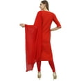 thumbnail image 6 of Atasi Indian Bollywood Straight Red Salwar Suit Wedding Ethnic Party Wear - 22, 6 of 7