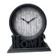thumbnail image 1 of Reloj de escritorio sin tictac, estilo europeo, clásico, retro, analógico, reloj de mesa para Borde plateado, 1 of 9