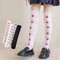 thumbnail image 5 of Baby Girls Long Tube Socks Spring Autumn Thin Kids Strawberry Printed Socks Over Knee Length Stockings, 5 of 8