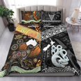 thumbnail image 1 of Nueva Zelanda Maori Aotearoa y Australia Aborigen Ropa de cama Conjunto Negro, 1 of 5