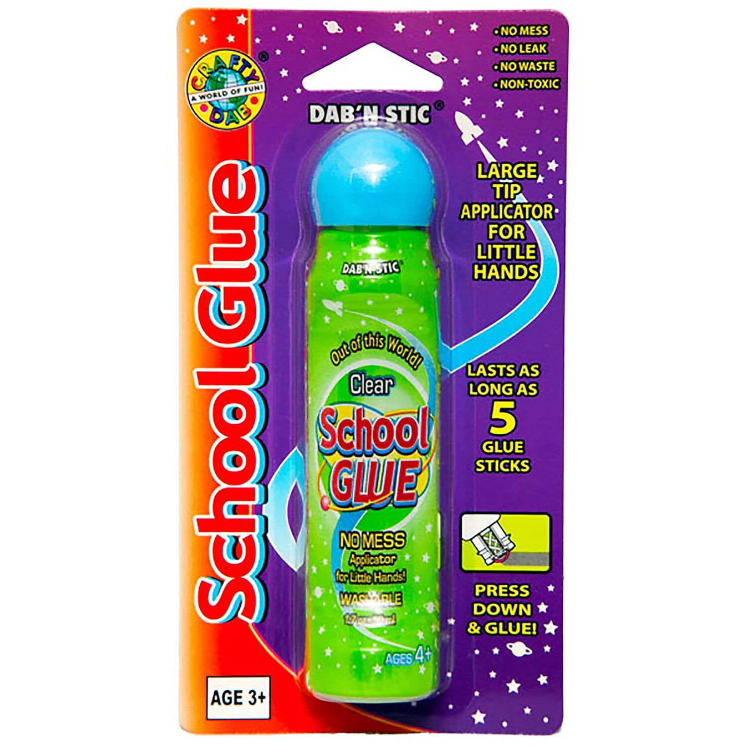 Crafty Dab Washable School Glue 1.7 oz. 12/Pack (CV-50799-12)