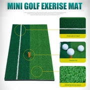 Golf Mat for Backyard Practice Hitting Mat with Rubber Tee Holder Indoor