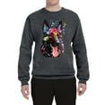 thumbnail image 2 of Wild Bobby Dean Russo German Shepherd Dog Lover Unisex Crewneck Graphic Sweatshirt, Charcoal, XX-Large, 2 of 5
