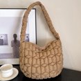 thumbnail image 4 of Bolsa De Hombro Hinchado Bolso Mujer Puff Hombro Nube Plisado Versátil Acolchado Sling Caqui, 4 of 8