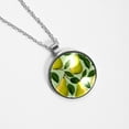 thumbnail image 4 of Pear Elegant Circular Glass Pendant Necklace - Stylish Necklaces for Women, 4 of 5