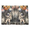 thumbnail image 7 of Yayeee Kitchen Curtains Tier Pair Light Filtering 27"x24" Rod Pocket Short Cafe Window Panel, Watercolor Space, 7 of 7