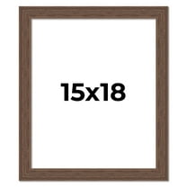 15x18 Farmhouse Brown Solid Wood Picture Frame Width 1.5 Inches | Interior Frame Depth 0.5 Inches |