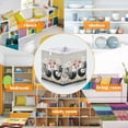 thumbnail image 5 of Foldable Fabric Storage Bin Home Cubes Clothing Organizer Bins Large Collapsible Box Basket for Home Organizer Black and White Chick, 5 of 7