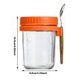 thumbnail image 3 of KULOKHUI Overnight Oats Containers Overnight Oatmeal Jars With Spoon And Lids Airtight Oatmeal Containers With Measurement Marks Mason Jars With Lids For Oatmeal Containers On The MoveFOne Size, 3 of 8