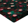 thumbnail image 4 of Ambesonne Floral Fitted Sheet, Romantic Dried Pinkish Roses, Twin XL Size, Hunter Green Redbrown, 4 of 5