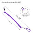 thumbnail image 2 of Uxcell 9.8ft Fishing Lanyard Coiled Ropes Retractable with Metal Clip Keychain Purple 2 Pack, 2 of 6